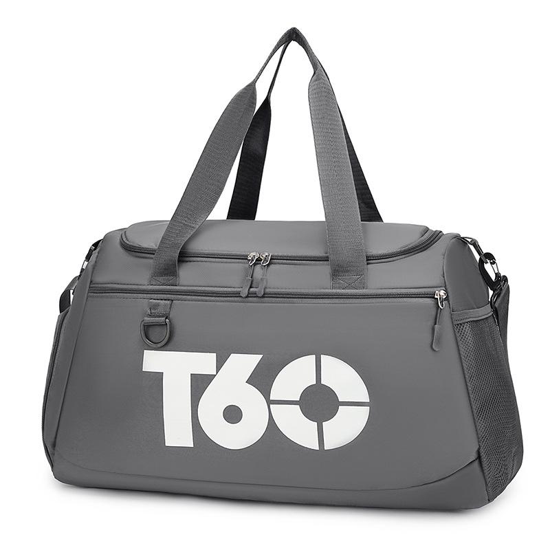 Multifunctional gym bag with separate compartments for wet and dry items, independent shoe compartment, multi-purpose travel bag, sports training