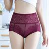 Женские кружевные трусики с высокой талией, сексуальное сетчатое нижнее белье на талии, качество плюс размер, трусики с подтяжкой ягодиц, тонкие трусики с контролем живота