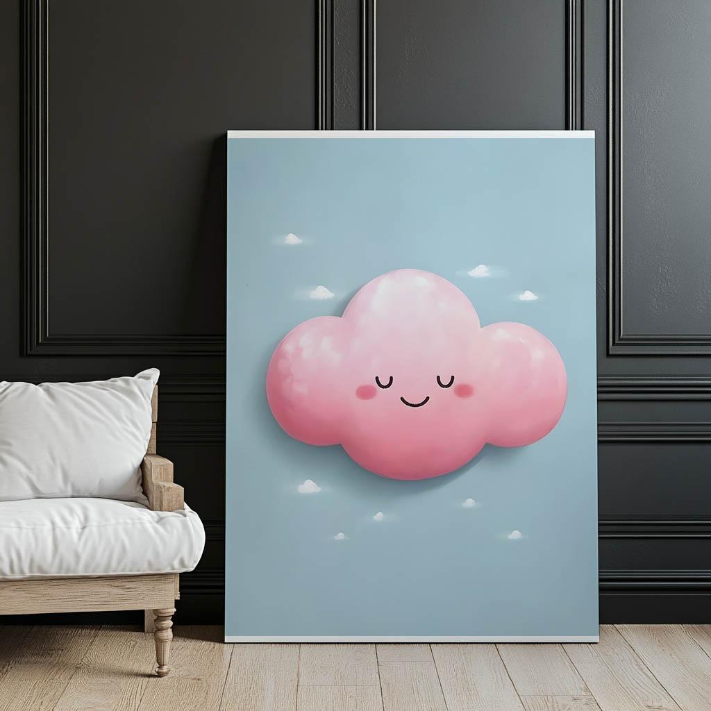 Różowa Chmurka Różowa Chmurka, 50X70 Cm, Bez Ramy, Papier Matowy 230 Gsm