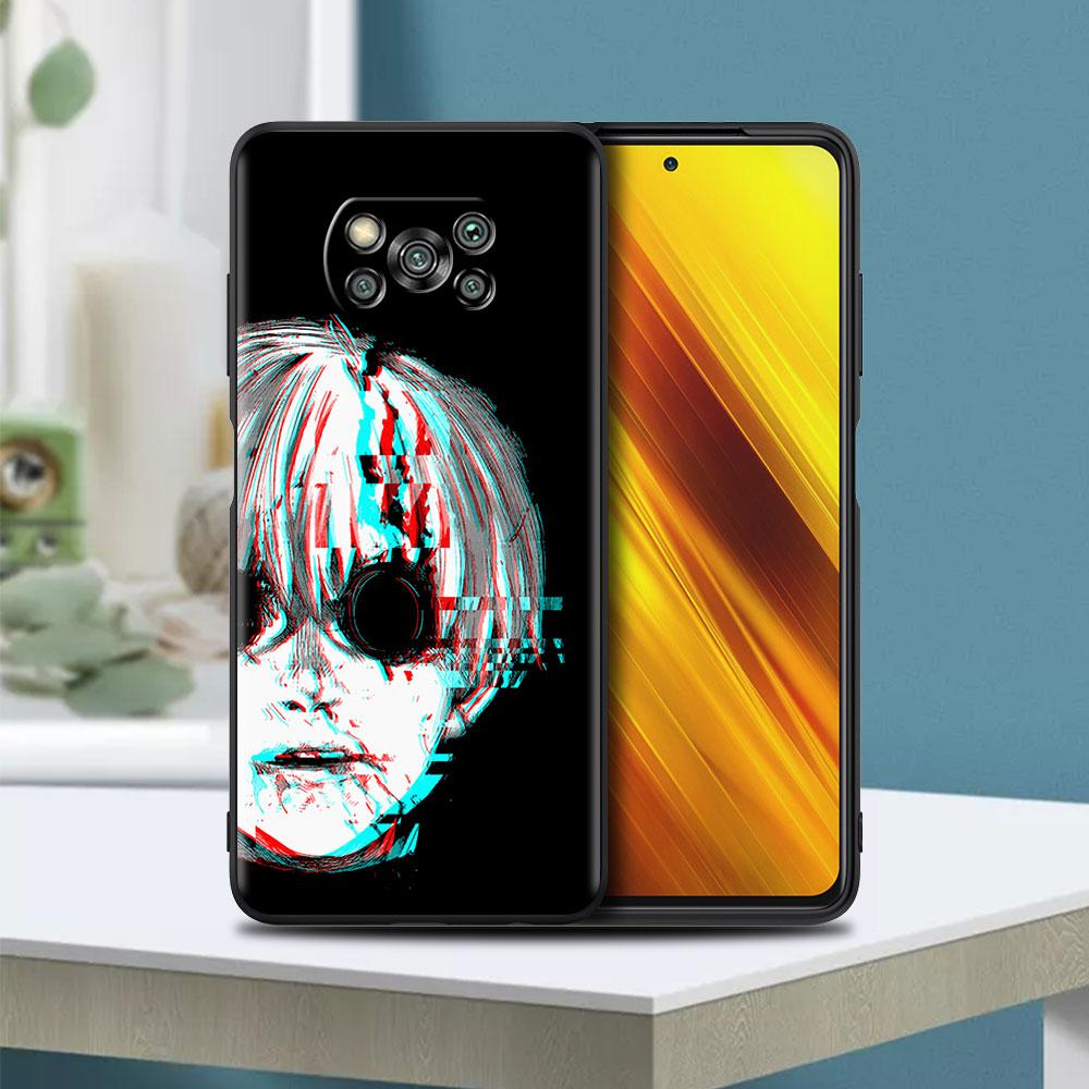 Противоударный чехол для Xiaomi Mi Poco X3 NFC M3 Pro F3 GT X2 F1 11T 10T Note 10 9T, мягкий силиконовый чехол для телефона в стиле аниме Tokyo Ghoul Capa