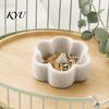 Anti Tip Bird Feeder Pumice Stone Parrot Bowl, Spill Proof Water Small Cage Accessory Food Dish, for Cockatoo Cockatiel Conure Parakeet Matte