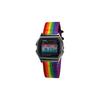 Casio Часы с кварцевым механизмом, нейлоновый ремешок, унисекс, черный циферблат, A158WA-1(Watch5--)