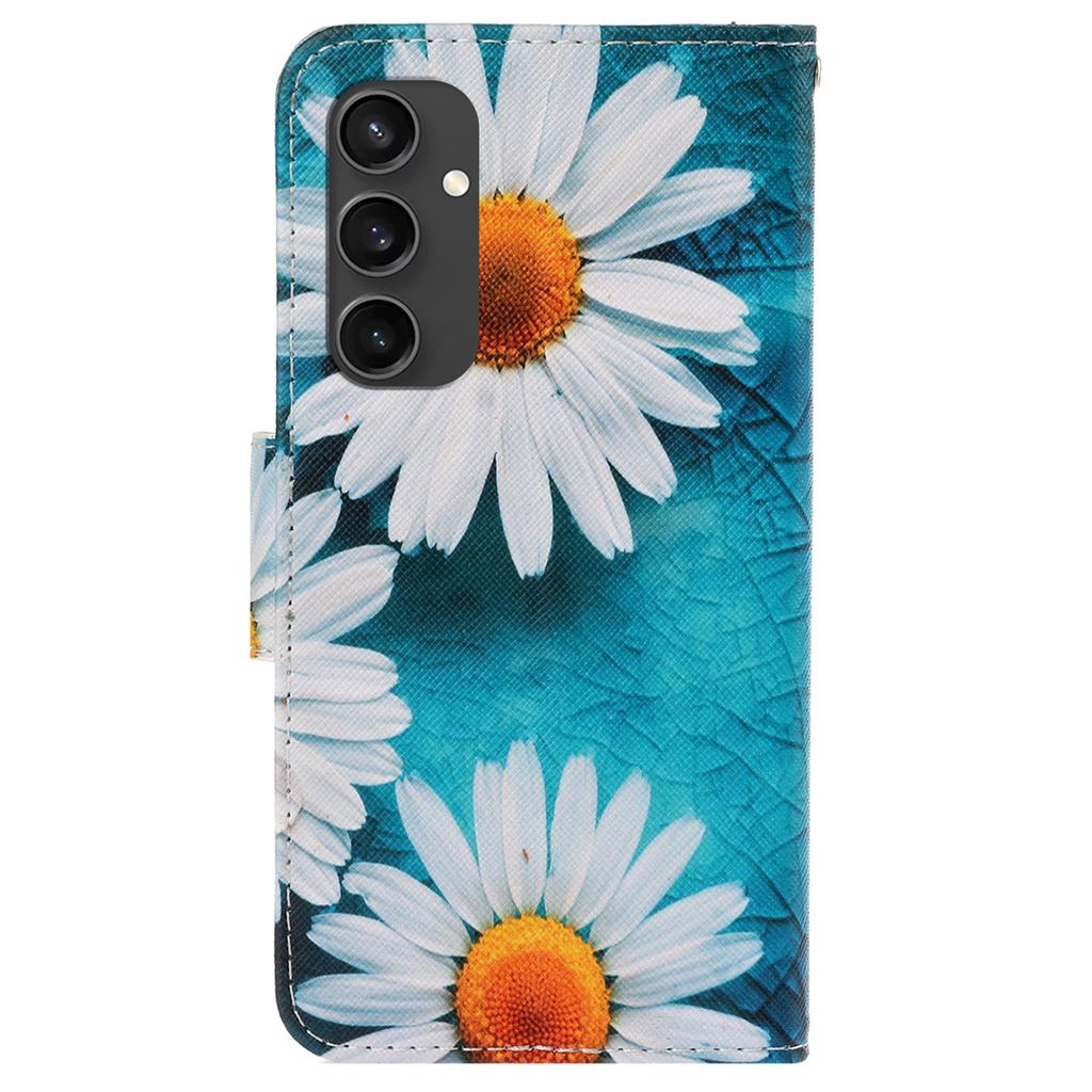 Чехол для Samsung Galaxy S24 FE с принтом, защитная кожаная книжка-обложка для телефона