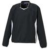 ZETT Baseball Long Sleeve Black X White Size BOV331 V-Neck Jumper, (1911A), O,