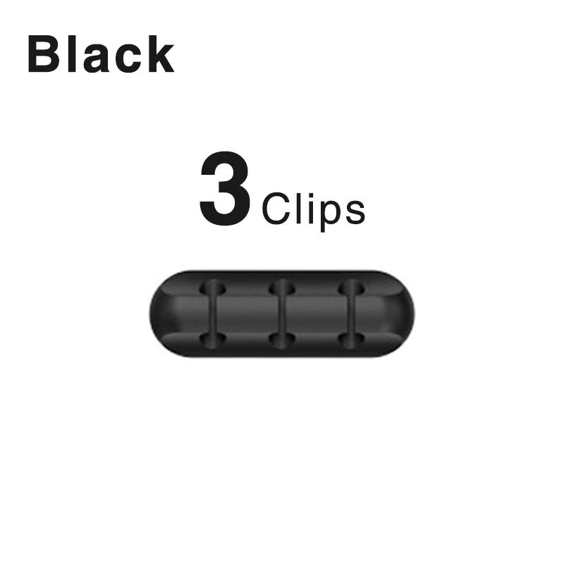 Silicone Cable Organizer USB Cable Winder Desktop Tidy Management Clips Cable Holder