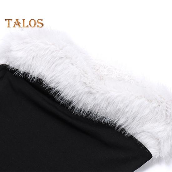 Женское вечернее платье с открытыми плечами, без рукавов, без спинки, без воротника, бандо, пушистый искусственный мех, декор, разрез сбоку, коктейльное вечернее платье-макси, выпускной, топ-платье