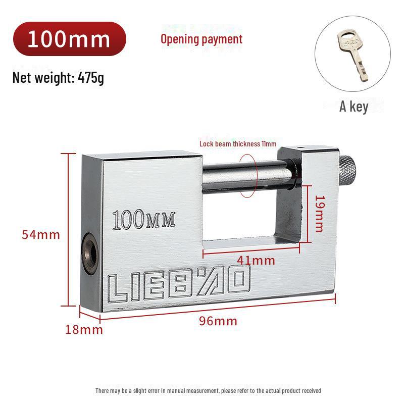 Противоугонная прямоугольная защита навесного замка с функциями защиты от взлома и сдвига для дверей и шкафов