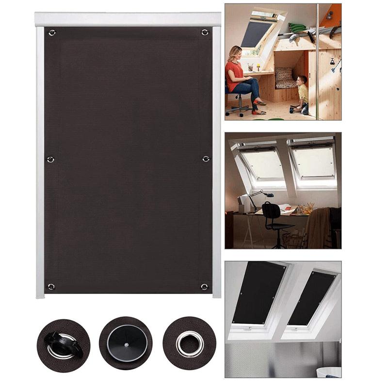 Suction Cup Curtain Sunshade Adjustable Blackout Blinds Foldable Curtain Removable Cloth