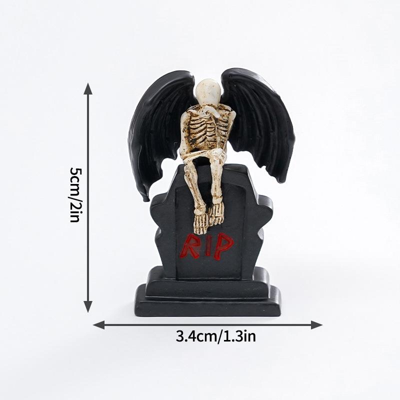Хэллоуин Череп Орнамент Мумия Призрак Страшный Настольный Декор Хэллоуин Полимерные Миниатюры День Мертвых Детский Подарок Микро Ландшафт