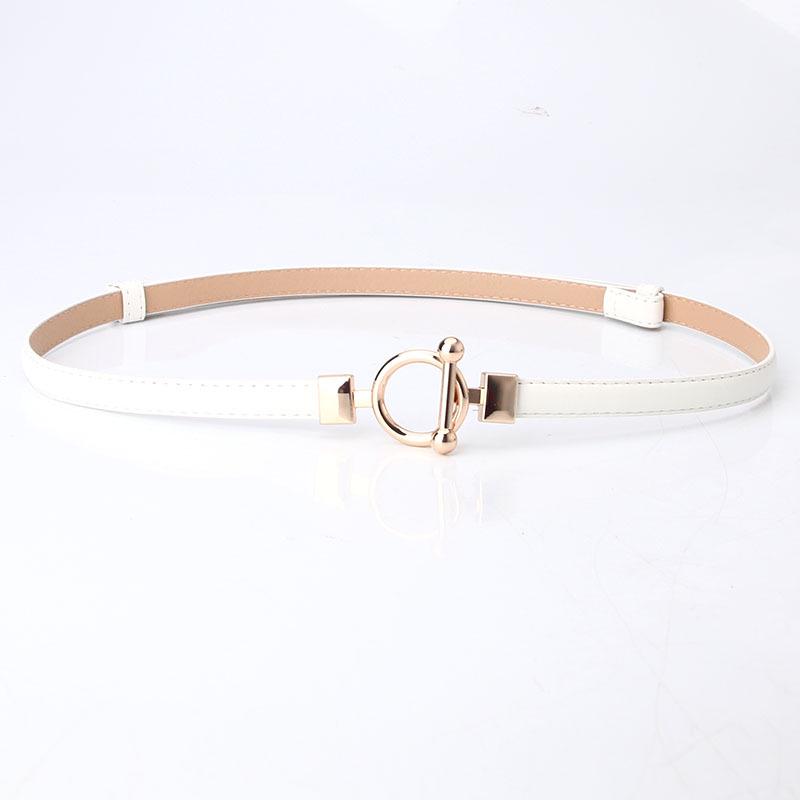 Adjustable Dark Leather Decorative Belt for Women - Fashionable Accessory for Dresses and Sweaters In Stock