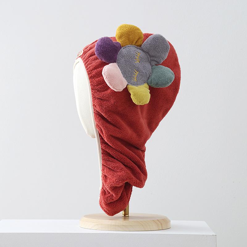 Женская шапочка для сухих волос, утолщенное впитывающее коралловое бархатное полотенце, быстросохнущий тюрбан