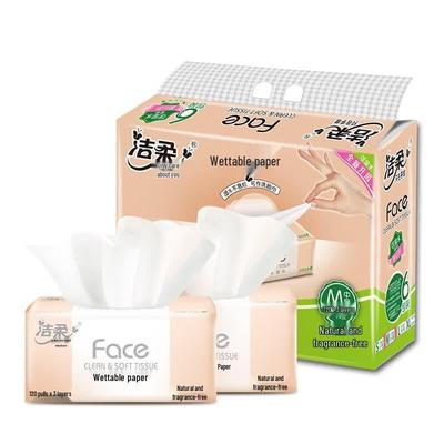 Мягкая упаковка бумажных салфеток для лица, 3-слойные