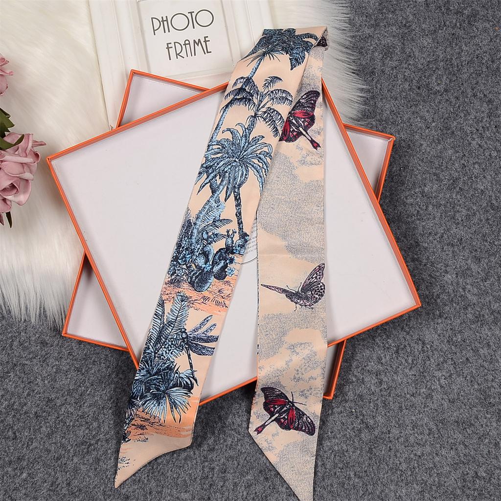 Fashion Print Hair Bands Long Hair Ribbon For Women Girls Bows Ponytail Holder Scarf Sweet Hair Accessories