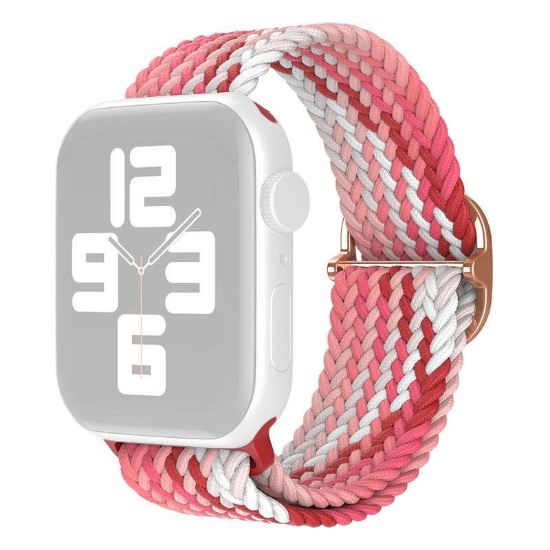 For Apple Watch Series 10 42mm/9 8 7 41mm/6 5 4 SE SE (2022) SE (2023) 40mm/3 2 1 38mm Nylon Braided Watch Band Adjustable Wrist Strap Replacement