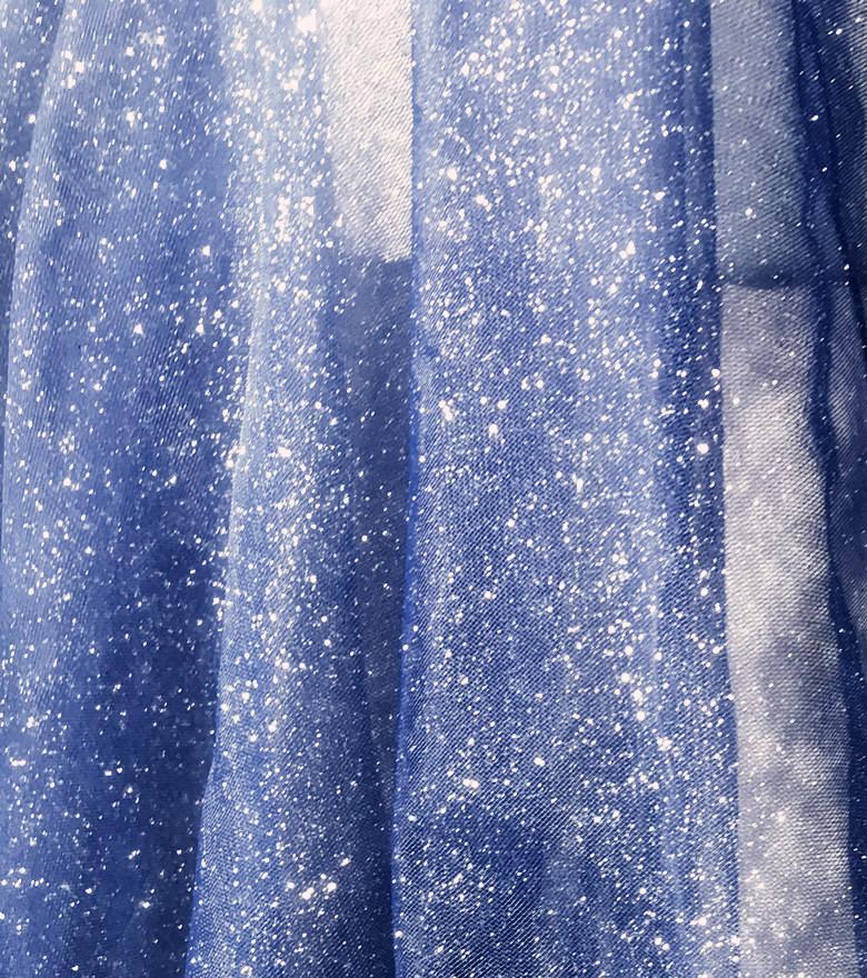 Glitter Mesh Tulle Fabric By The Meter for Clothing Wedding Dress Shirt Veil Background DIY Sewing Decoration Cloth Blue Pink