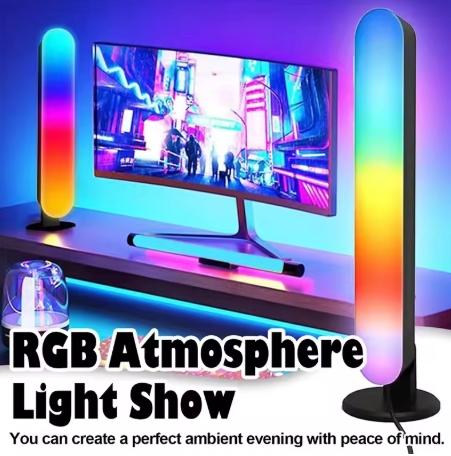 RGB Музыкальные Ритм-Огни Обновленная модель с USB-зарядкой Рождественское Украшение Настольная RGB Световая Панель Музыкальный Ритм