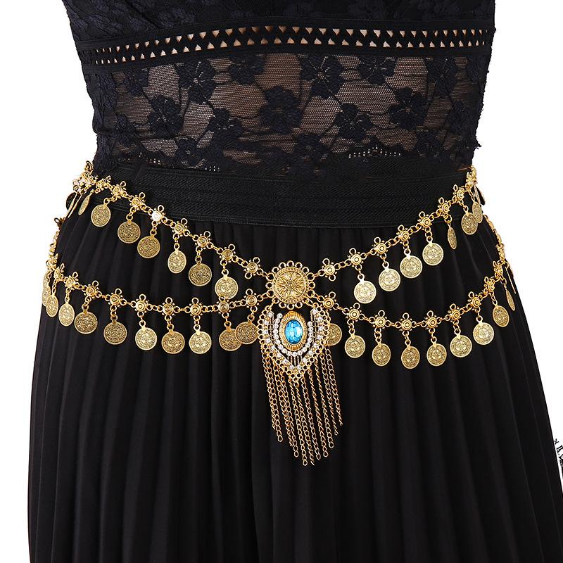 Богемная индийская этническая стильная exaggerated waist chain с кисточками Мэй, модные аксессуары для одежды, атмосфера