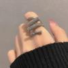 Корейское модное женское открытое кольцо с асимметричным дизайном - Модное ювелирное изделие для указательного пальца, популярное у интернет-знаменитостей