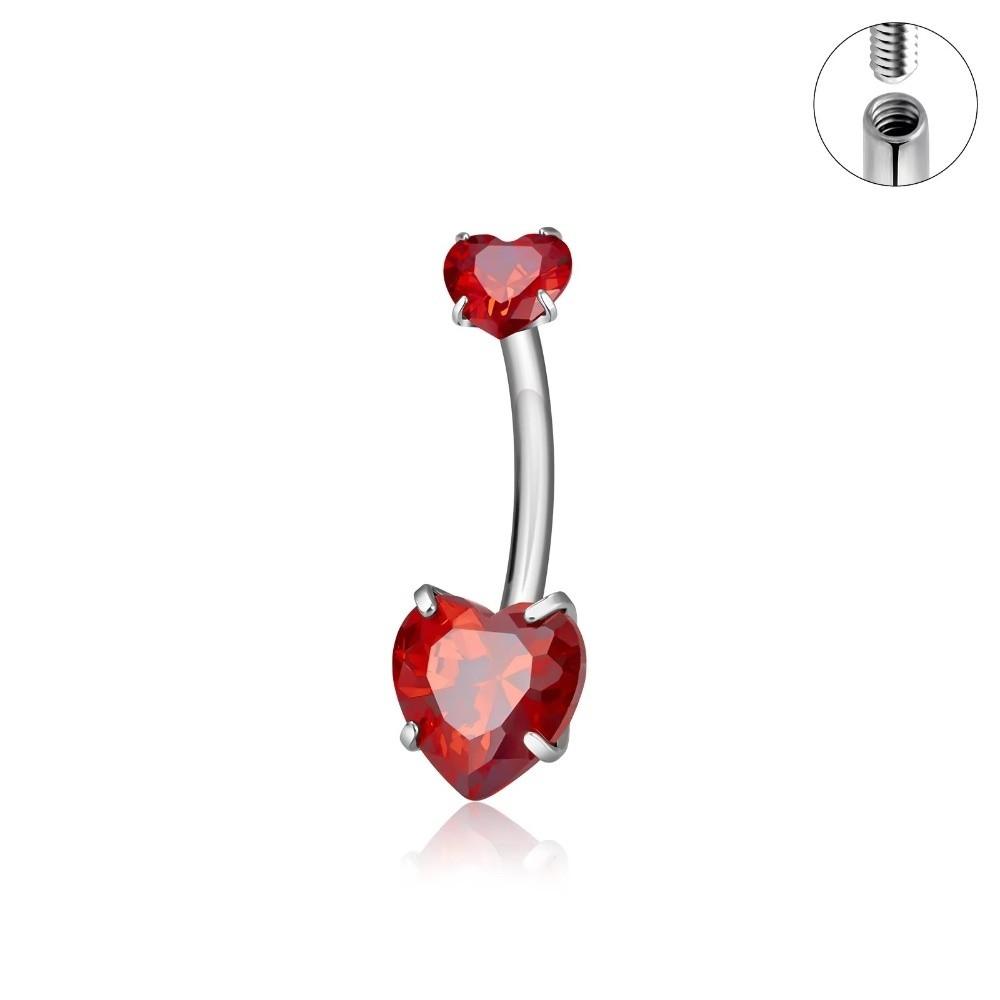 Internal Thread Belly Piercing Heart Body Jewelry Sexy Belly Button Rings Women