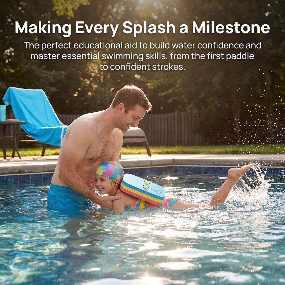 Dual-Lock Buckle Kids Back Float Adjustable Learning Aid Tool Beginners Swim Trainer Lessons