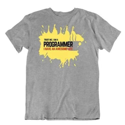 Programmers Have A Genius Life T-Shirt Comic Sign Tee Cute Gift