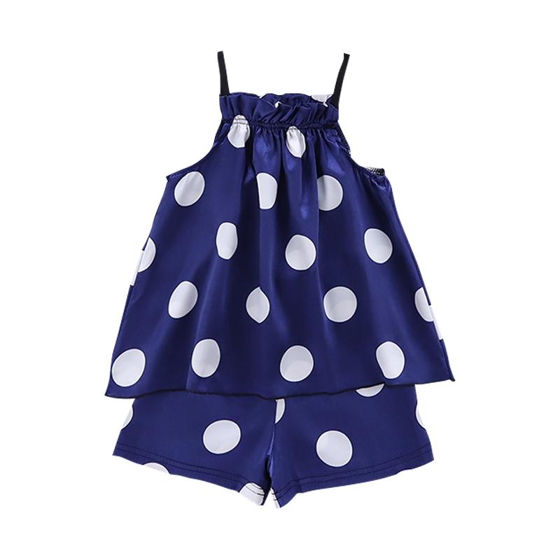 Детский пижамный комплект, детский комплект одежды на слинге с волнистым узором для девочек, блузка с короткими рукавами, топы + шорты, одежда для сна, 2 шт.