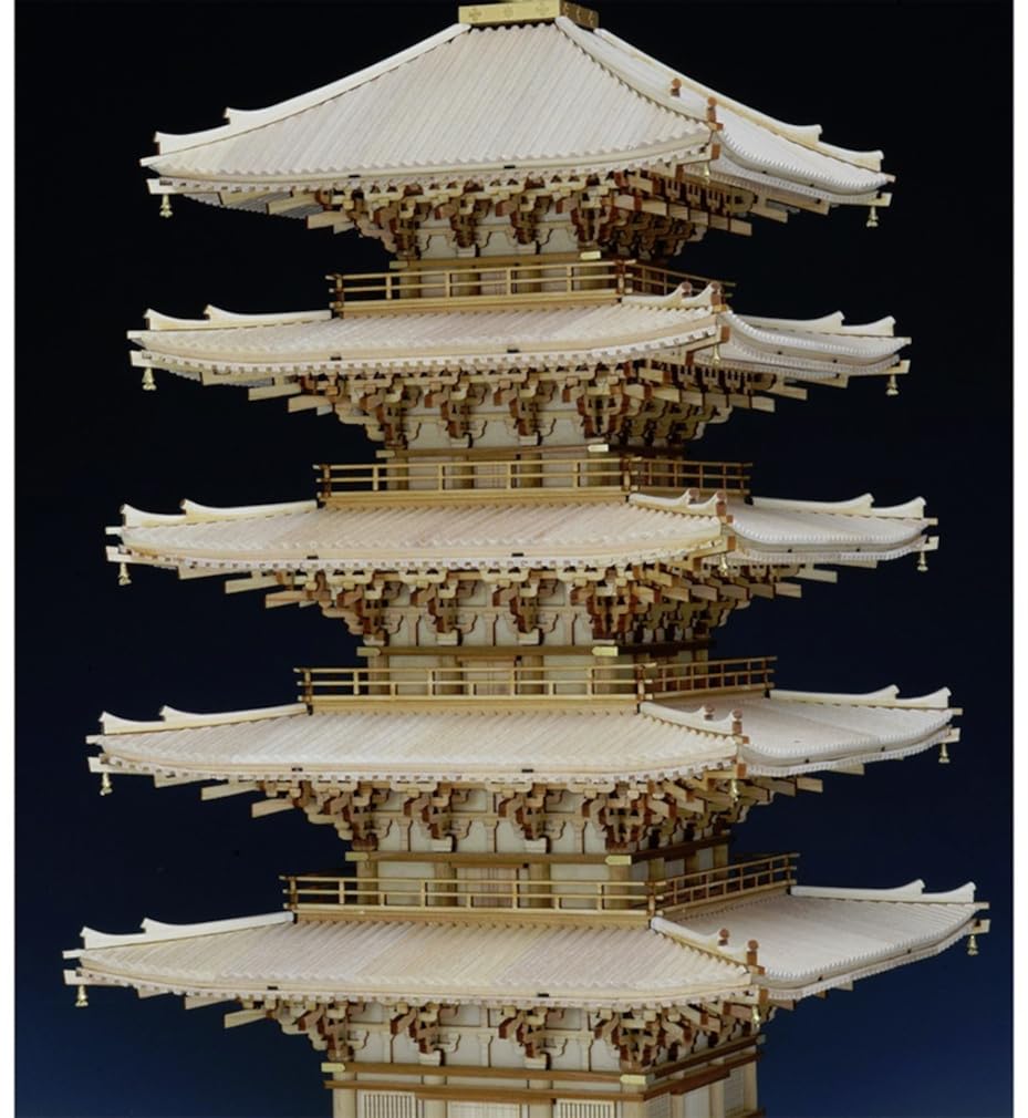 Woody Joe 1/75 Scale Daigoji Temple Five-Story Pagoda Wooden Model Assembly Kit (Building)