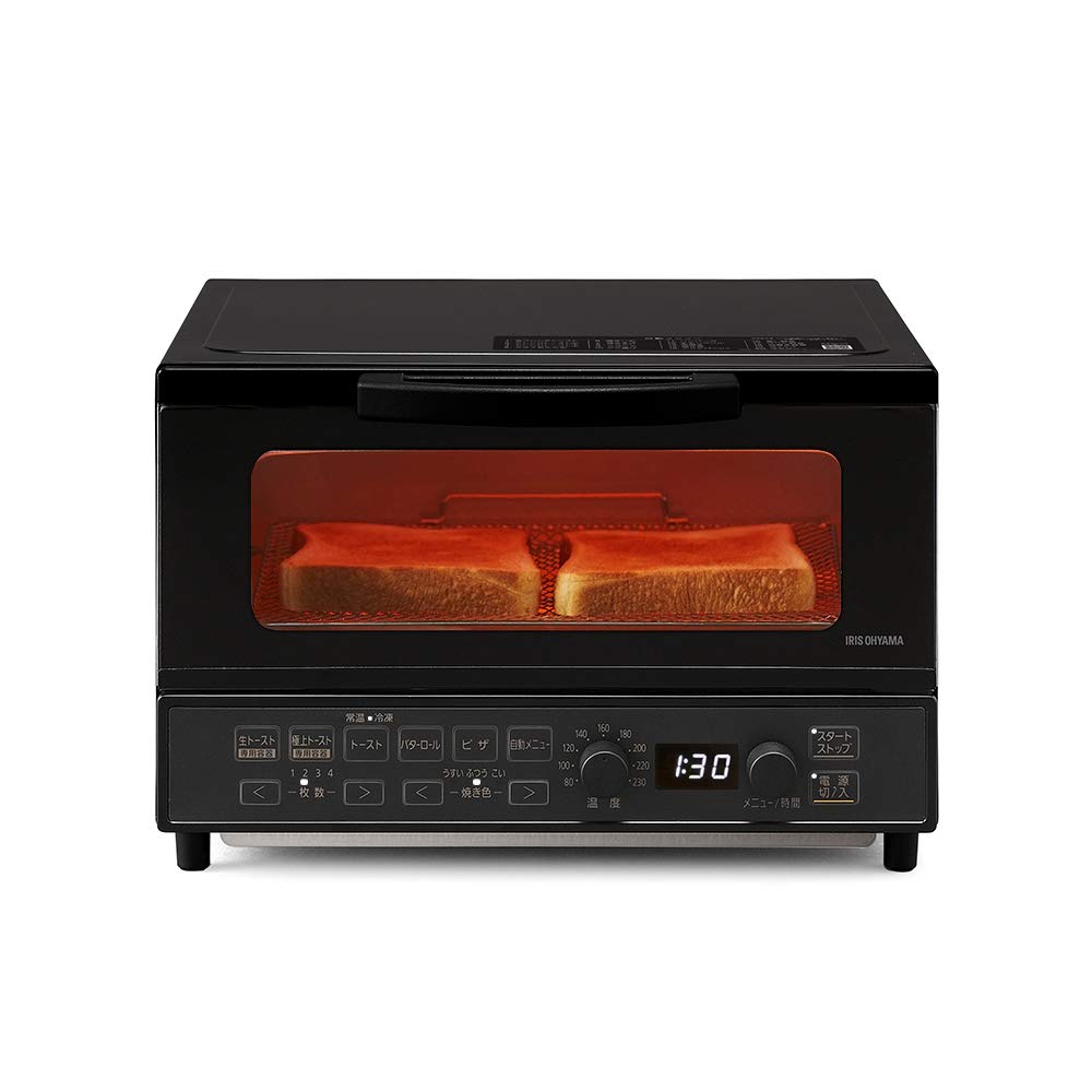 Iris Ohyama Toaster Oven 4 Slices of Fresh Best Quality Fluffy and Color Temperature Control Function 20 Automatic 4 Upper and Lower Microcomputer