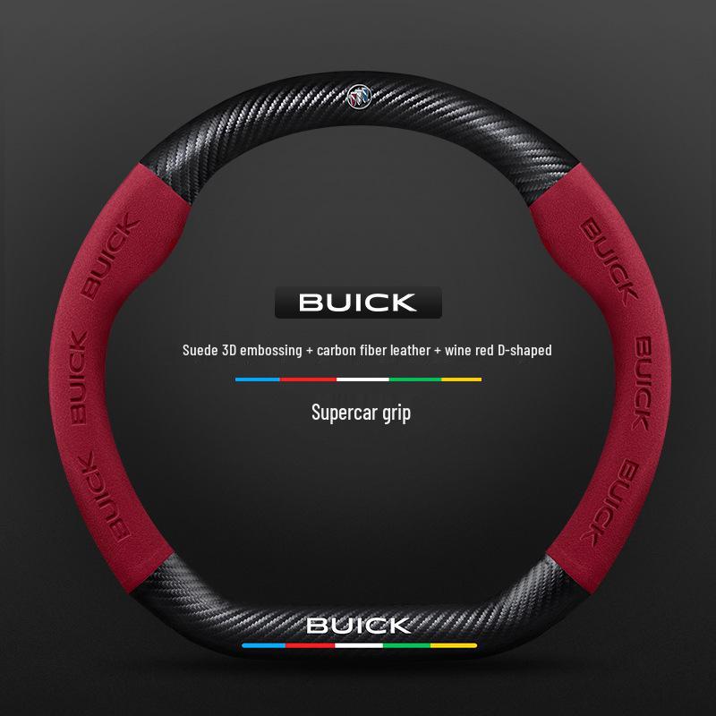 Genuine Leather Steering Wheel Cover for Buick: Encore, Verano, Excelle, Regal, LaCrosse, GL8