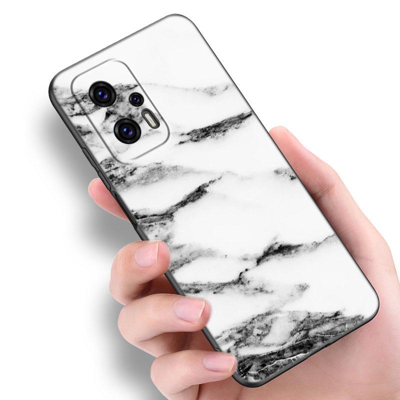 Черный и белый мраморный чехол для телефона Xiaomi POCO F2 F3 M2 M3 M4 X3 X4 Pro NFC F4 GT 5G F1 X2 C3 C31 C40 M5S TPU черный чехол