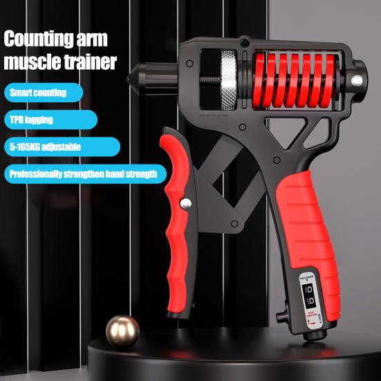 Grip Strength Trainer Adjustable Distance/Resistance Ergonomic Non-Slip Rubber Hand Gripper Hand Grip Forearm Strengthener with Counter