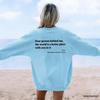 You Are Enough Casual Round Neck Long Sleeve Printed Plus Velvet Hoodie