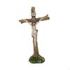 Standing Crucifix Sculpture Jesus Cross Collectible Ornament Prayer Resin Statue Easter Decor for