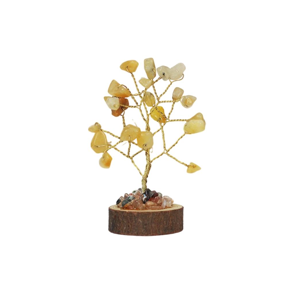 Crystal Tree Of Life Set With Wooden Base, A Tree For And Home Decoration