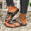 Fashion Camouflage Flat Sandals for Women Plus Size Soft Bottom Round Toe Casual Slippers 2025 Summer Light Comfort Non Slip Flip Flops