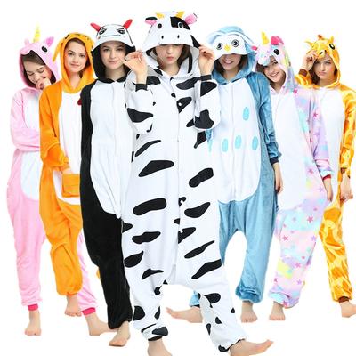 Фланелевая пижама для взрослых с животными, пижамы с единорогом, женская пижама кугуруми для косплея, динозавр, кошка, жираф, коала, комбинезоны, одежда для сна с обувью