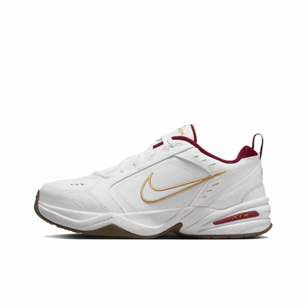 Nike Air Monarch 4 Slip Resistant Abrasion Resistant Low top Casual Shoes Unisex Beige Red IB4607-171(Team826-)