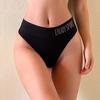 Сексуальные женские бесшовные спортивные стринги, высокоэластичные, с широкой резинкой с надписью, удобное нижнее белье, трусы с эффектом лифтинга ягодиц