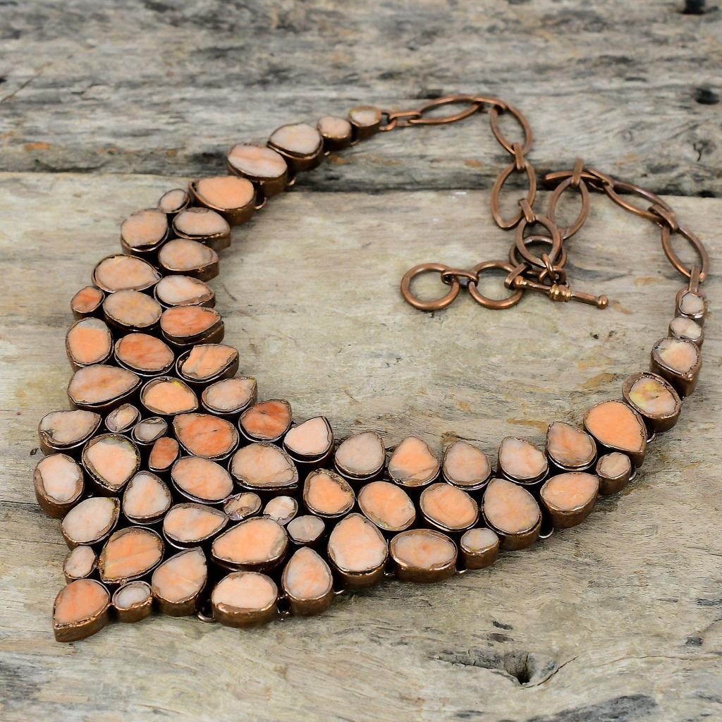 Колючая устрица, бирюзовый лось, грубое ожерелье, медное ожерелье, полученное электроформованием, регулируемое ожерелье-цепочка, ожерелье ручной работы с драгоценными камнями, подарки для мамы