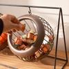 Wrought Iron Fruit Basket Can Be Hung Shelf Living Room Coffee Table Snack Storage Basket Tabletop Swing Storage Tray