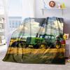 1PC Tractor Farmhouse Scene Blanket Soft Comfortable All Seasons Suitable Sofa Office Travel Festive Gift