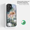 Милый золотой рыбка в белой вуали Подходит для Samsung Galaxy S25 Ultra S20 FE S21 S22+ S23 Plus S24 S26 Edge магнетизм Стекло Чехол для телефона