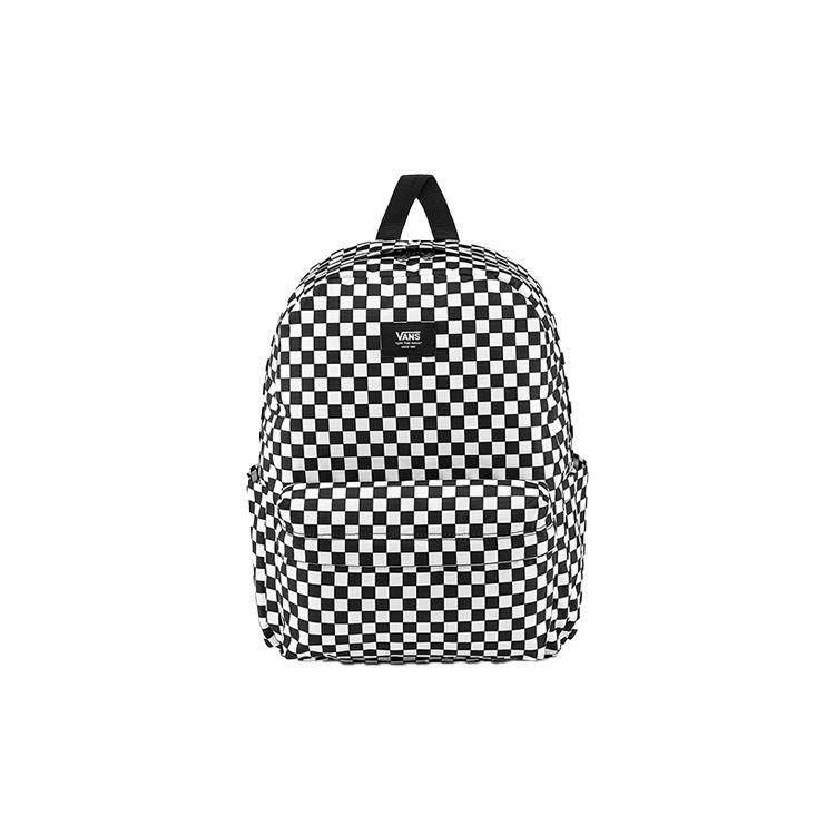 Vans Классический рюкзак на молнии с логотипом в виде шахматной доски, унисекс, черный, белый VN0A5KI1Y28