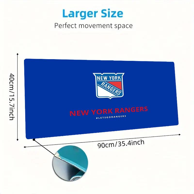 New York Rangers Logo Color Mouse Pad Large Gaming Table Cushion Non-slip Laptop Tablet Big Mousepad XXL Mat Mini PC Playmat With Lock edge
