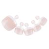 24Pcs False Toenail Tips Set French Full Cover Fake Toe Nail Tips for DIY Manicure Decoration