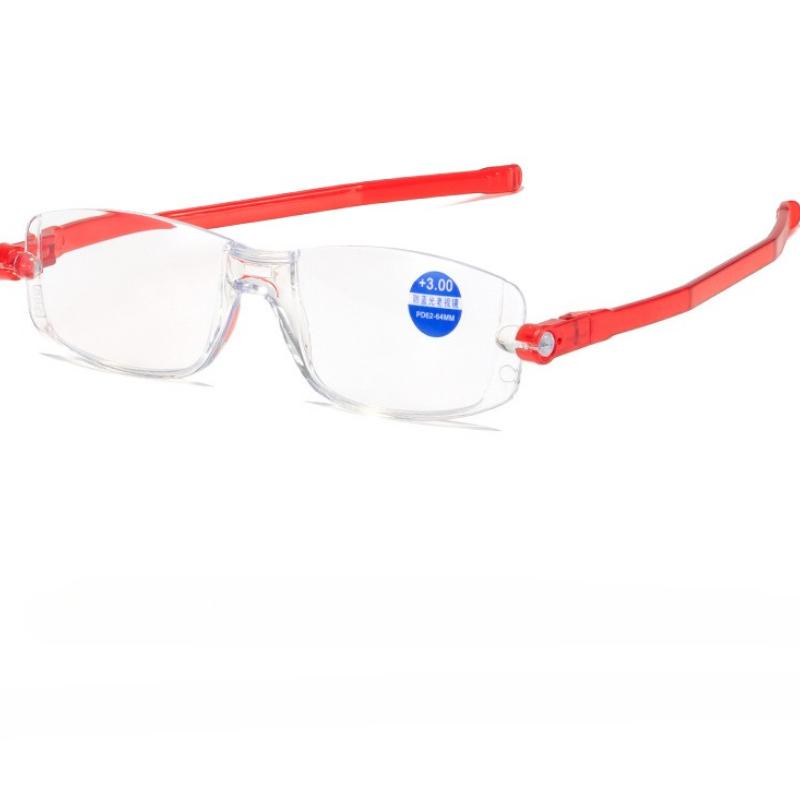 New Folding Reading Glasses With Box 360 °Rotating Lightweight Presbyopic Eyewear Women Foldable Reading Eyeglass Mirror Leg