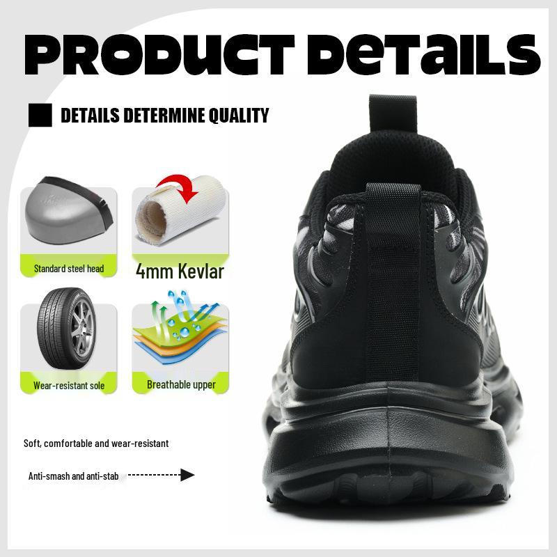 New Anti-Smash, Anti-Puncture Safety Work Shoes - Comfortable for Extended Standing