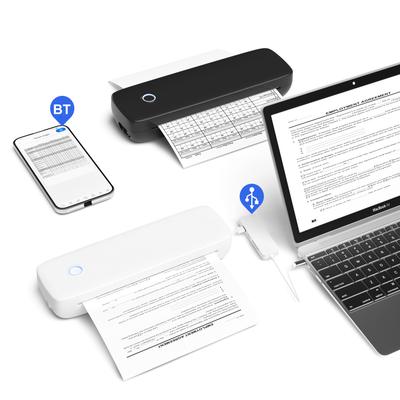 Bisofice A4 Портативный термотрансферный принтер Беспроводное и USB-подключение Подключение к мобильному телефону и компьютеру 56 мм 77 мм 107 мм