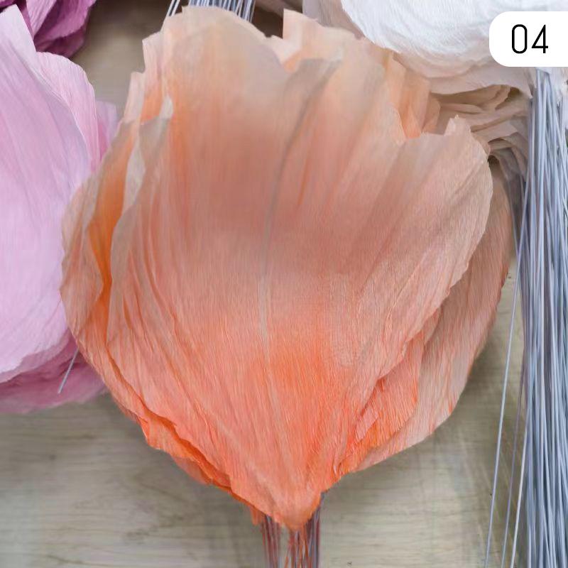 10 Pcs Crepe Paper Petals Artificial Peony Flower DIY Handmade Wedding Decor Paper Flowers Birthday Party Home Background Wall