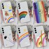 Case For Samsung Galaxy S23+ Ultra S20 S21 S22+ S6 S7 Edge+ Fashion Shockproof Transparent Soft Silicone Rainbow Phone Cover For Samsung Coque Bumper